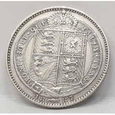 GREAT BRITAIN UK 1887 . SHILLING . COLLECTABLE STATE